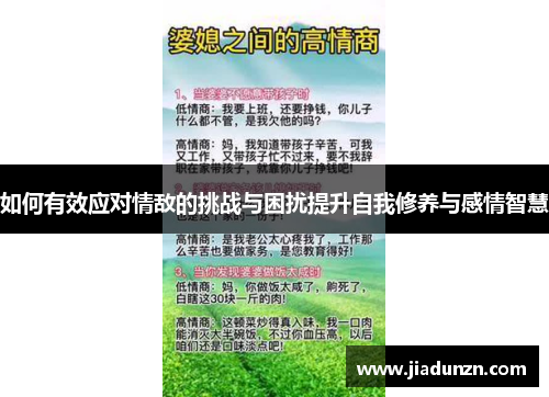 如何有效应对情敌的挑战与困扰提升自我修养与感情智慧